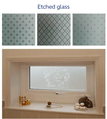 Anglian Etched glass montage