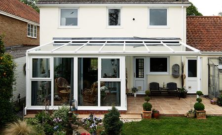 uPVC Veranda conservatory in White Knight