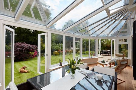 White Knight uPVC lean to victorian conservatory