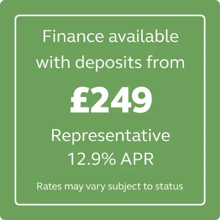 Finance from £249 with 11.9% APR